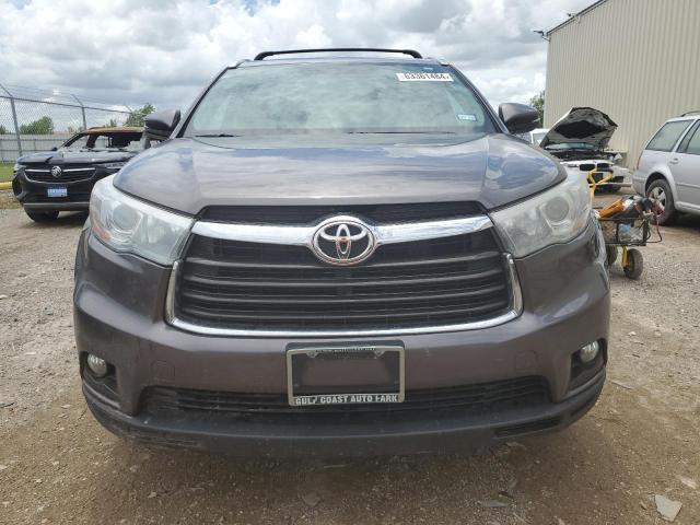 5TDKKRFH4FS088299 - 2015 TOYOTA HIGHLANDER XLE GRAY photo 5