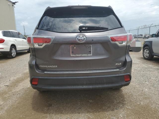 5TDKKRFH4FS088299 - 2015 TOYOTA HIGHLANDER XLE GRAY photo 6