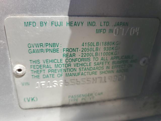 JF1SG65655H719327 - 2005 SUBARU FORESTER 2.5XS Серебристый фото 12