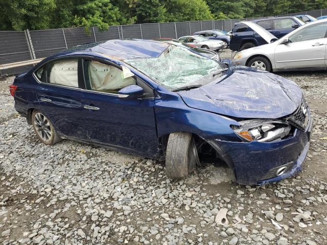 3N1AB7AP4KY390177 - 2019 NISSAN SENTRA S BLUE photo 4