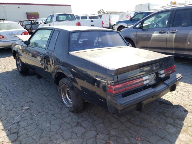 1G4GJ1174HP433252 - 1987 BUICK REGAL შავი ფოტო 3