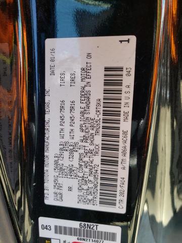 5TFRX5GN0GX059472 - 2016 TOYOTA TACOMA ACCESS CAB შავი ფოტო 12