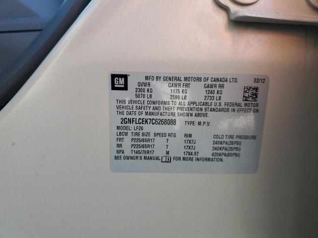2GNFLCEK7C6268088 - 2012 CHEVROLET EQUINOX LS CREAM photo 13