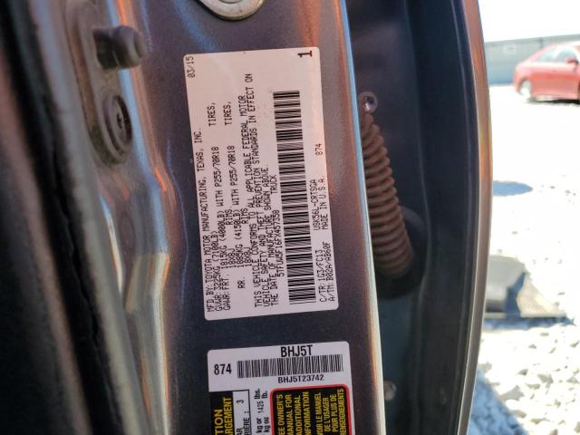 5TFUW5F16FX457358 - 2015 TOYOTA TUNDRA DOUBLE CAB SR/SR5 GRAY photo 10