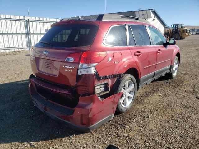 4S4BRBLC1E3249599 - 2014 SUBARU OUTBACK 2.5I LIMITED MAROON photo 4