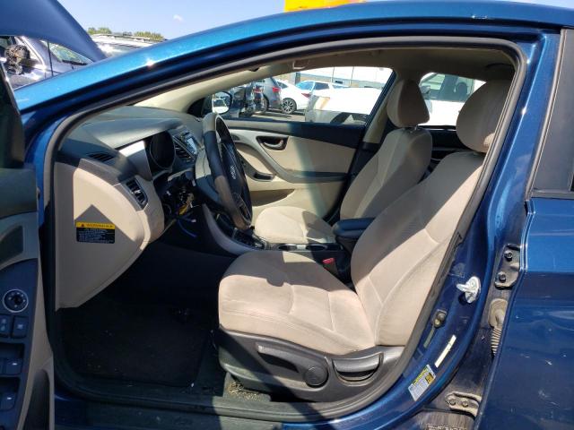 KMHDH4AE5EU030425 - 2014 HYUNDAI ELANTRA SE BLUE photo 7