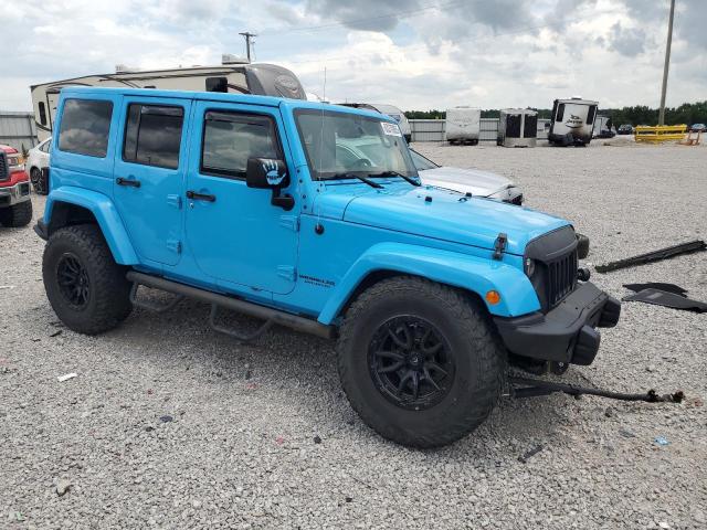 1C4HJWEG5HL565721 - 2017 JEEP WRANGLER U SAHARA 蓝色 照片 4
