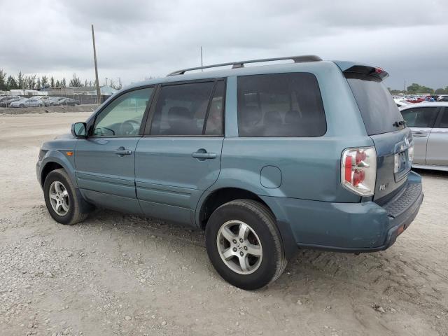 5FNYF18517B027369 - 2007 HONDA PILOT EXL BLUE photo 2