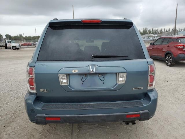 5FNYF18517B027369 - 2007 HONDA PILOT EXL BLUE photo 6