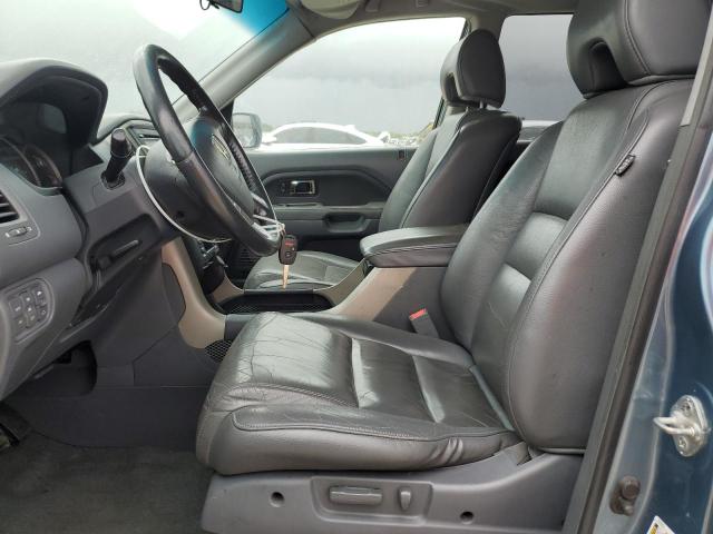 5FNYF18517B027369 - 2007 HONDA PILOT EXL BLUE photo 7