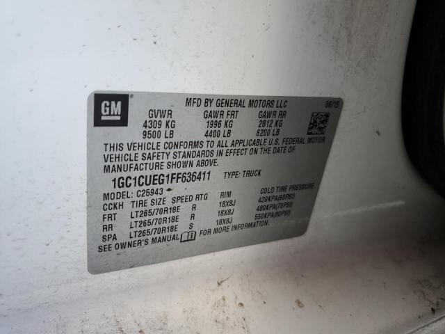 1GC1CUEG1FF636411 - 2015 CHEVROLET SILVERADO C2500 HEAVY DUTY WHITE photo 13