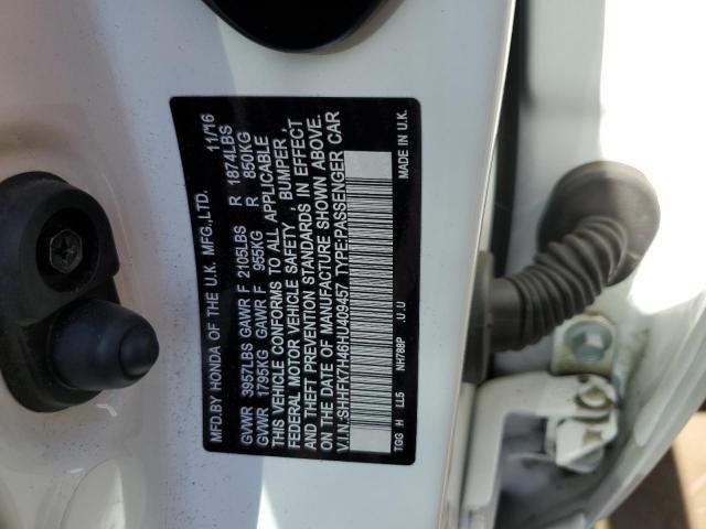 SHHFK7H46HU409457 - 2017 HONDA CIVIC SPORT WHITE photo 12