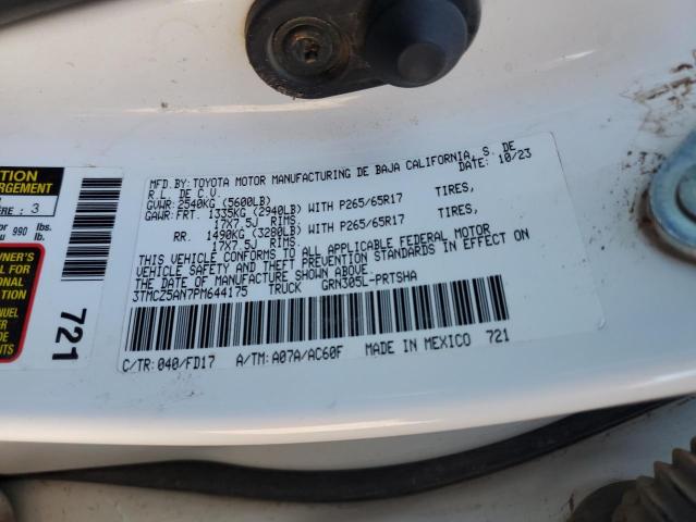 3TMCZ5AN7PM644175 - 2023 TOYOTA TACOMA DOUBLE CAB 白色 照片 12