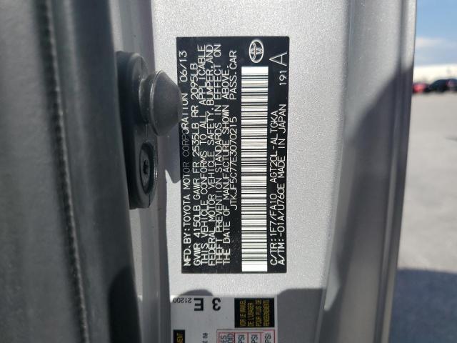 JTKJF5C77E3070215 - 2014 TOYOTA SCION TC 银色 照片 13