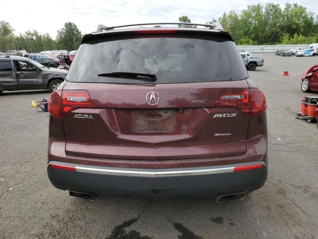 2HNYD2H66CH539101 - 2012 ACURA MDX ADVANCE BURGUNDY photo 6