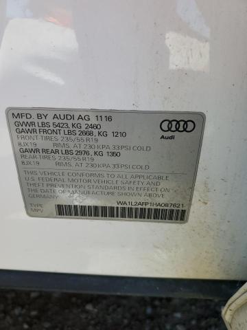 WA1L2AFP1HA087621 - 2017 AUDI Q5 PREMIUM PLUS WHITE photo 12