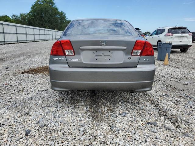 2HGES16514H637233 - 2004 HONDA CIVIC LX GRAY photo 6