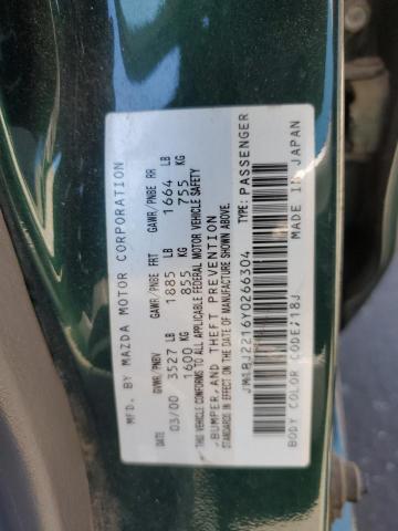 JM1BJ2216Y0266304 - 2000 MAZDA PROTEGE ES 绿色 照片 12