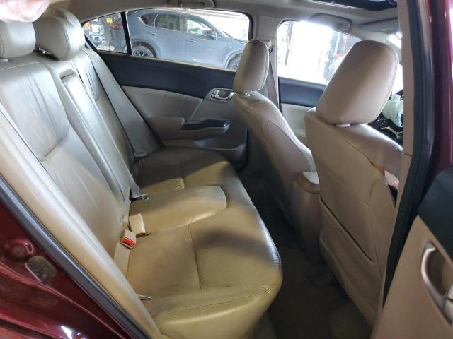 19XFB2F9XCE048185 - 2012 HONDA CIVIC EXL MAROON photo 10
