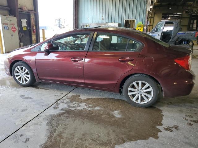 19XFB2F9XCE048185 - 2012 HONDA CIVIC EXL MAROON photo 2