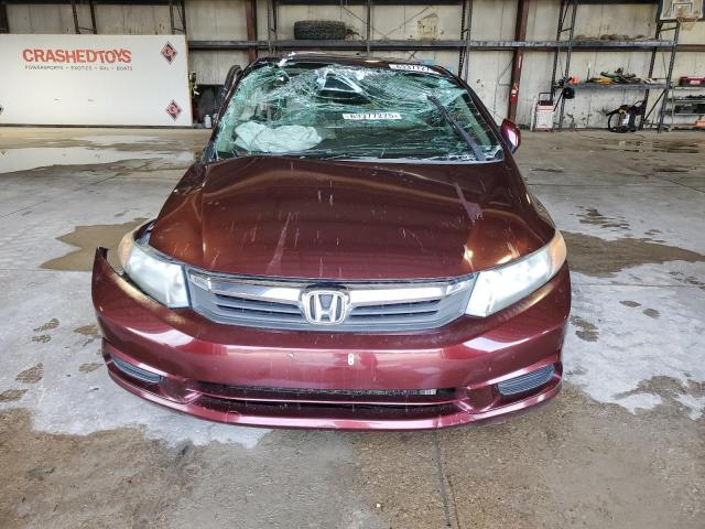 19XFB2F9XCE048185 - 2012 HONDA CIVIC EXL MAROON photo 5