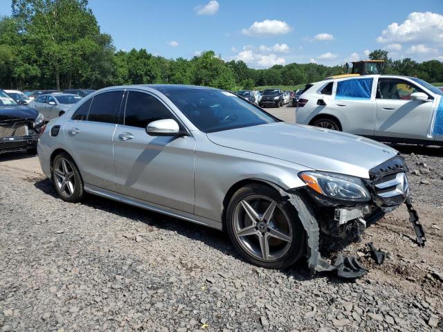55SWF4KBXJU279490 - 2018 MERCEDES-BENZ C 300 4MATIC SILVER photo 4