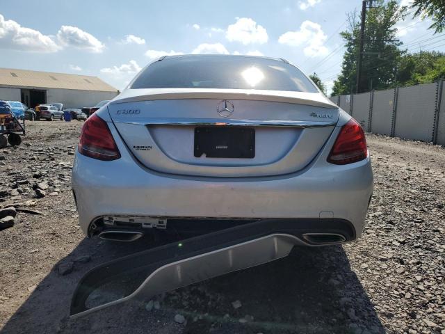 55SWF4KBXJU279490 - 2018 MERCEDES-BENZ C 300 4MATIC SILVER photo 6