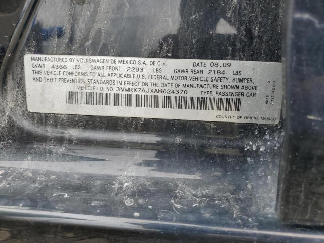 3VWRX7AJXAM024370 - 2010 VOLKSWAGEN JETTA SE 黑色 照片 12