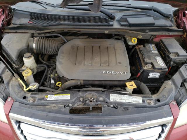 2C4RC1BG7CR210488 - 2012 CHRYSLER TOWN & COU TOURING BURGUNDY photo 12