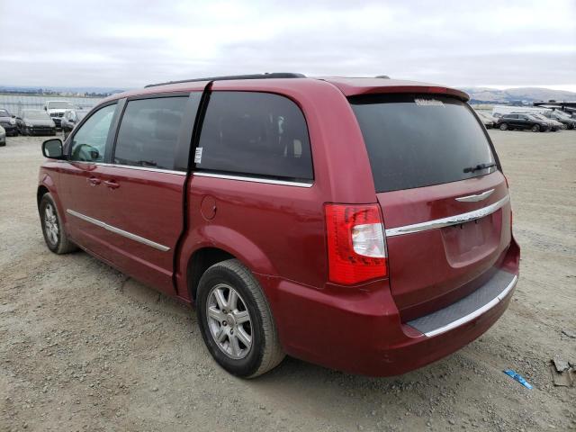 2C4RC1BG7CR210488 - 2012 CHRYSLER TOWN & COU TOURING BURGUNDY photo 2