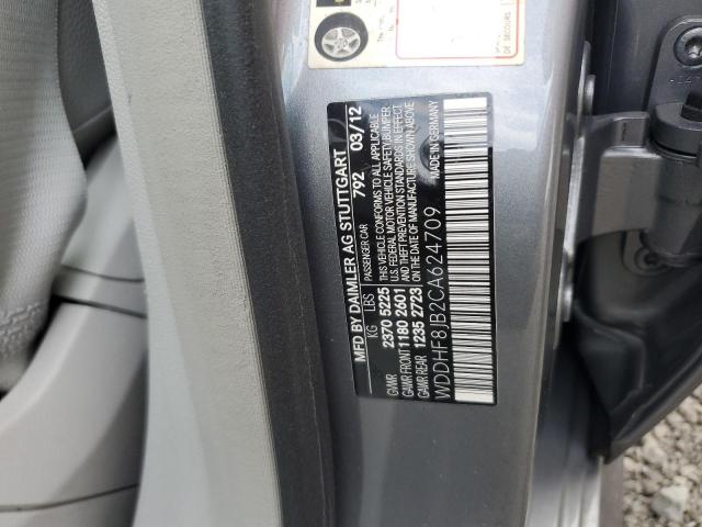 WDDHF8JB2CA624709 - 2012 MERCEDES-BENZ E 350 4MATIC GRAY photo 12