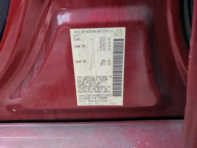 1N4AL3AP5FN867565 - 2015 NISSAN ALTIMA 2.5 RED photo 12