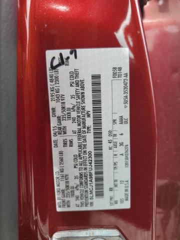 5LMCJ1A98FUJ42300 - 2015 LINCOLN MKC 红色 照片 13