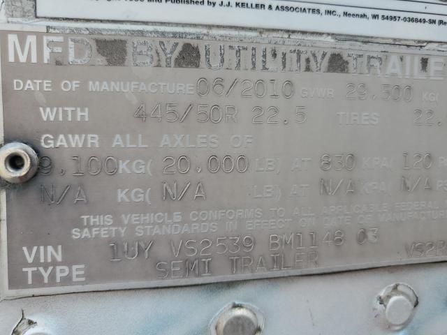 1UYVS2539BM114803 - 2011 UTILITY VS2RA WHITE photo 10