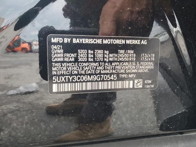 5UXTY3C06M9G70545 - 2021 BMW X3 SDRIVE30I BLACK photo 14