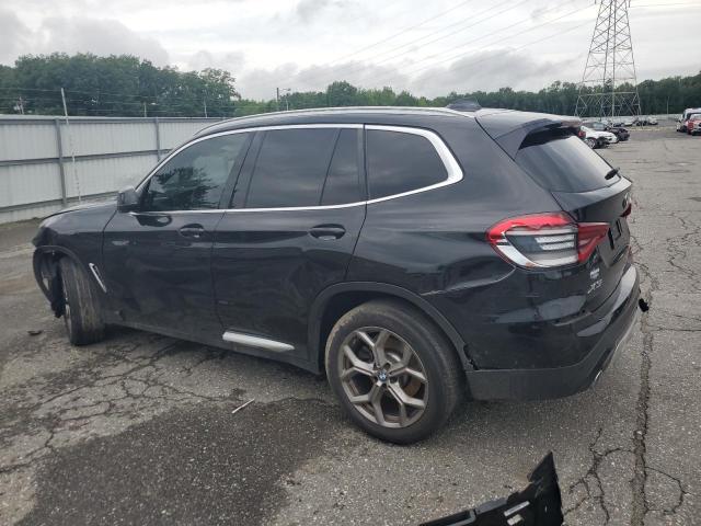 5UXTY3C06M9G70545 - 2021 BMW X3 SDRIVE30I BLACK photo 2