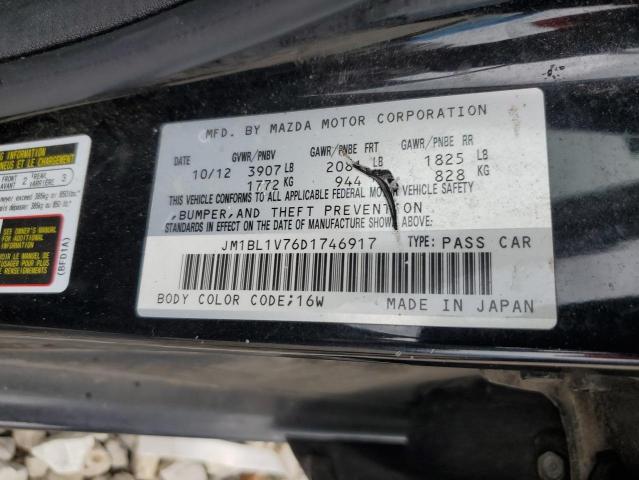 JM1BL1V76D1746917 - 2013 MAZDA 3 I BLACK photo 12