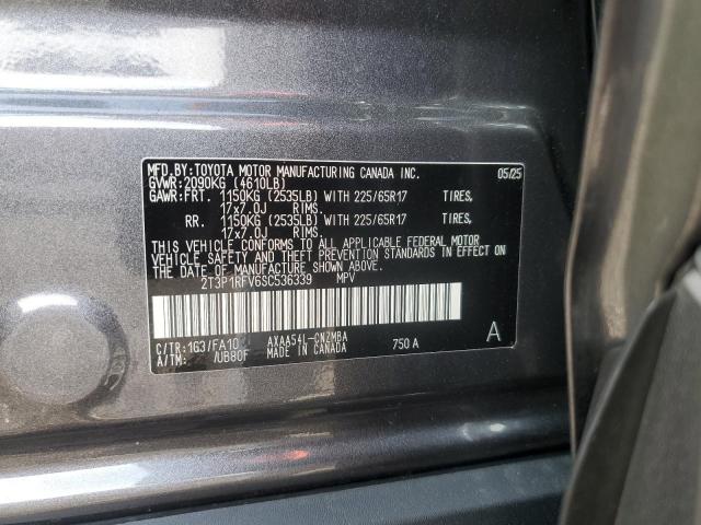 2T3P1RFV6SC536339 - 2025 TOYOTA RAV4 XLE CHARCOAL photo 12