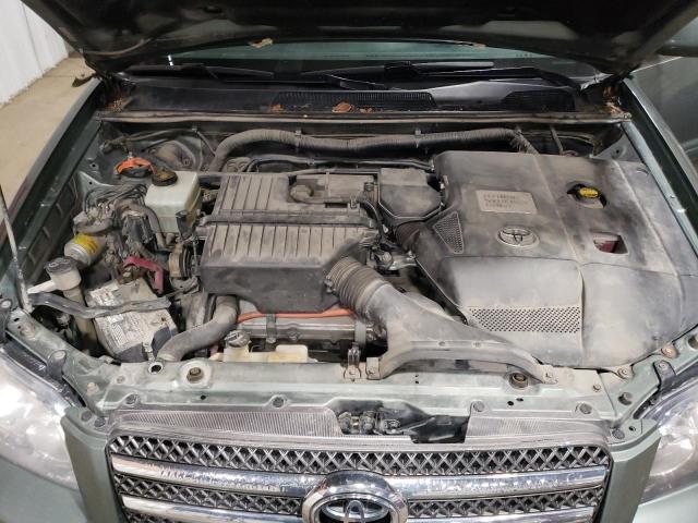 JTEHW21A570038236 - 2007 TOYOTA HIGHLANDER HYBRID GREEN photo 11