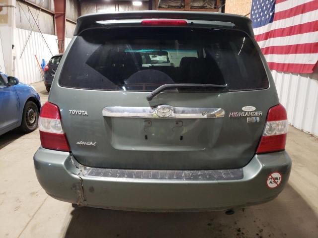 JTEHW21A570038236 - 2007 TOYOTA HIGHLANDER HYBRID GREEN photo 6