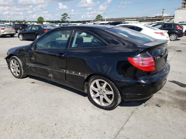 WDBRN47J12A341403 - 2002 MERCEDES-BENZ C 230K SPORT COUPE BLACK photo 2