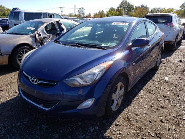 KMHDH4AE7DU611214 - 2013 HYUNDAI ELANTRA GLS BLUE photo 2