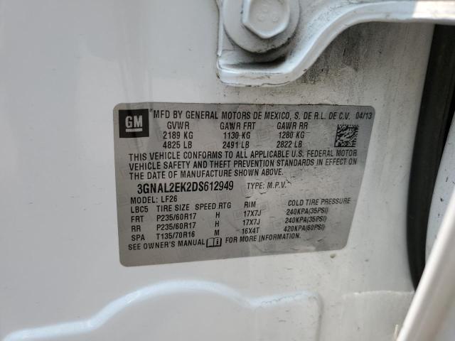 3GNAL2EK2DS612949 - 2013 CHEVROLET CAPTIVA LS თეთრი ფოტო 13