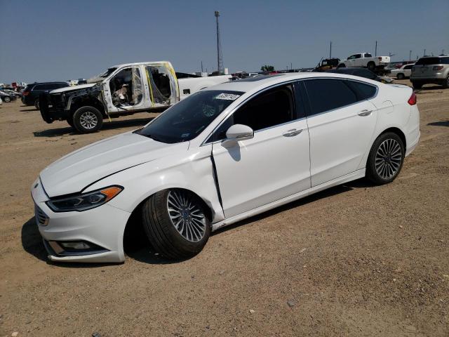 3FA6P0D95JR138705 - 2018 FORD FUSION TITANIUM/PLATINUM WHITE photo 1