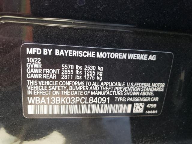 WBA13BK03PCL84091 - 2023 BMW M550XI BLACK photo 13