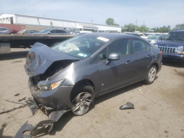 2HGFB2F5XDH517814 - 2013 HONDA CIVIC LX GRAY photo 1