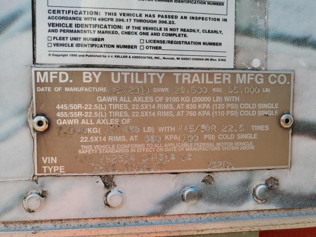 1UYVS2534CM431812 - 2012 UTILITY VS2RA WHITE photo 10