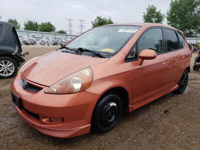 JHMGD38647S012081 - 2007 HONDA FIT S ნარინჯისფერი ფოტო 1