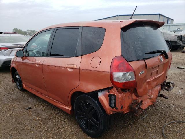 JHMGD38647S012081 - 2007 HONDA FIT S ნარინჯისფერი ფოტო 2
