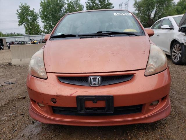 JHMGD38647S012081 - 2007 HONDA FIT S ნარინჯისფერი ფოტო 5
